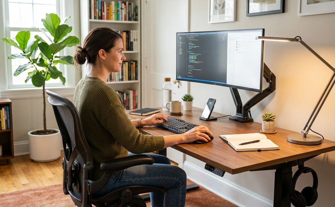 How to Arrange Your Desk, Chair, and Lighting to Boost Productivity