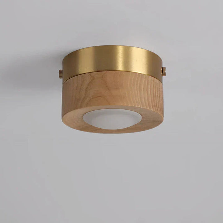 Ambient Walnut Wood Flush Mount Ceiling Light 3
