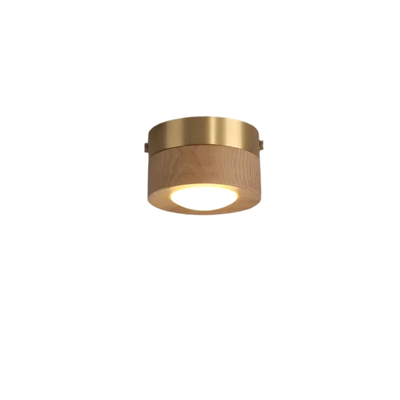 Ambient Walnut Wood Flush Mount Ceiling Light 6