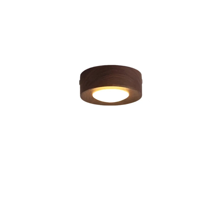 Ambient Walnut Wood Flush Mount Ceiling Light 7