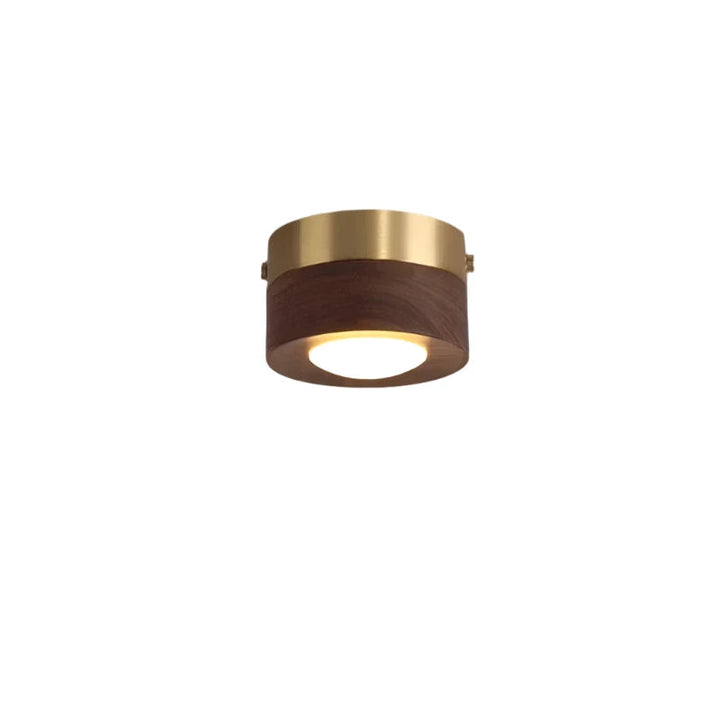 Ambient Walnut Wood Flush Mount Ceiling Light 8