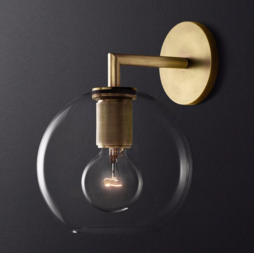 Art Deco Brass Wall Sconce 6