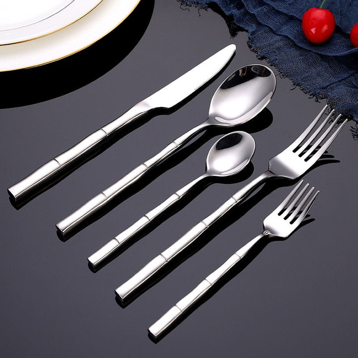 Artisan Bamboo Stainless Steel Cutlery Set 4