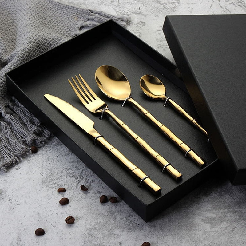 Artisan Bamboo Stainless Steel Cutlery Set 6