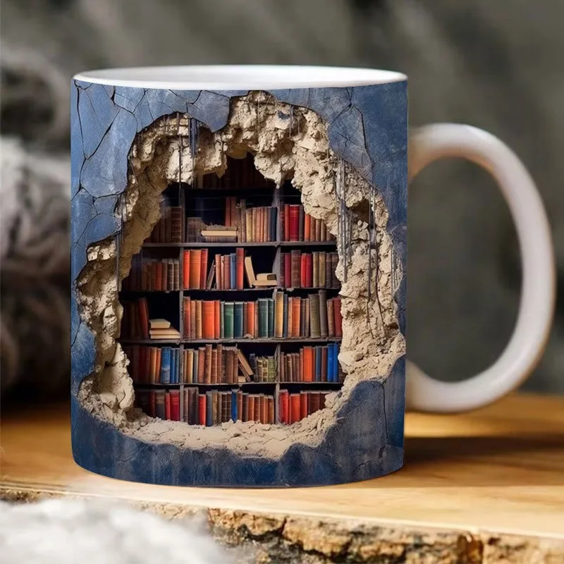 Artisan Ceramic Bookshelf Mug 1
