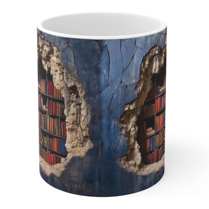 Artisan Ceramic Bookshelf Mug 2