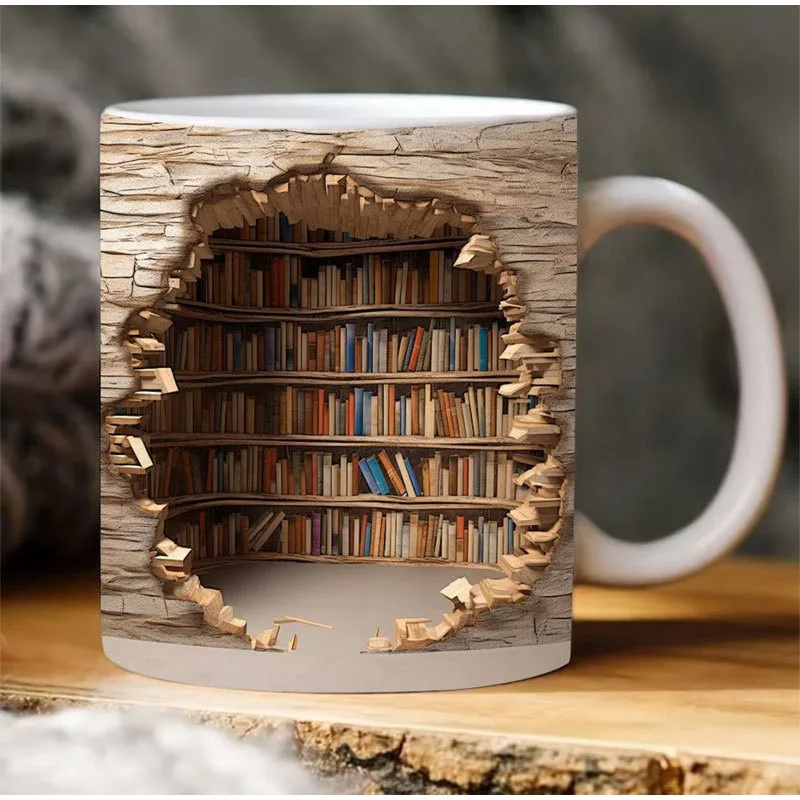Artisan Ceramic Bookshelf Mug 5