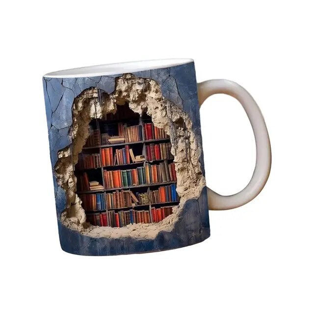 Artisan Ceramic Bookshelf Mug 6