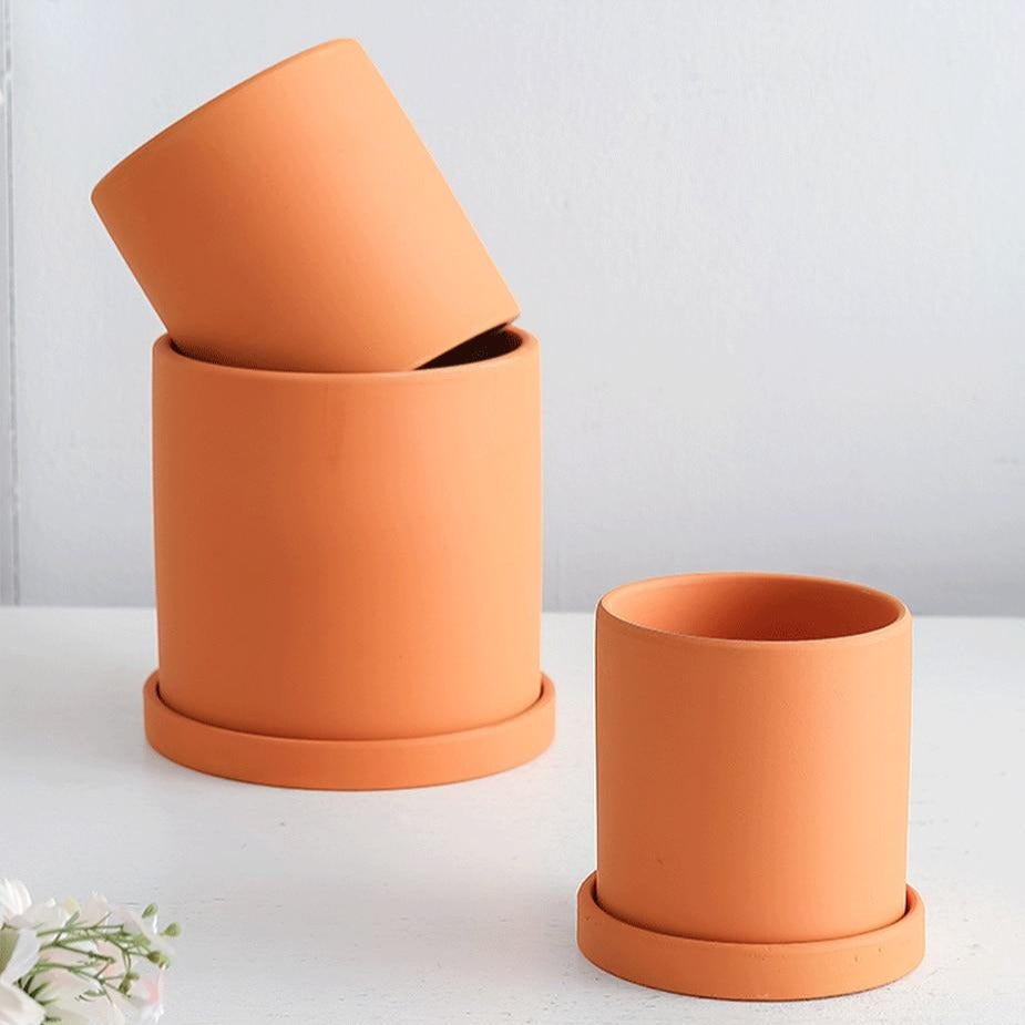 Artisan Ceramic Planter Set 5