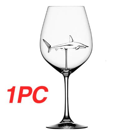 Artisan Crystal Shark Glass 0