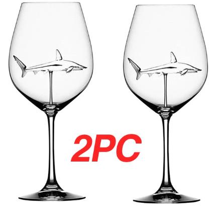 Artisan Crystal Shark Glass 6