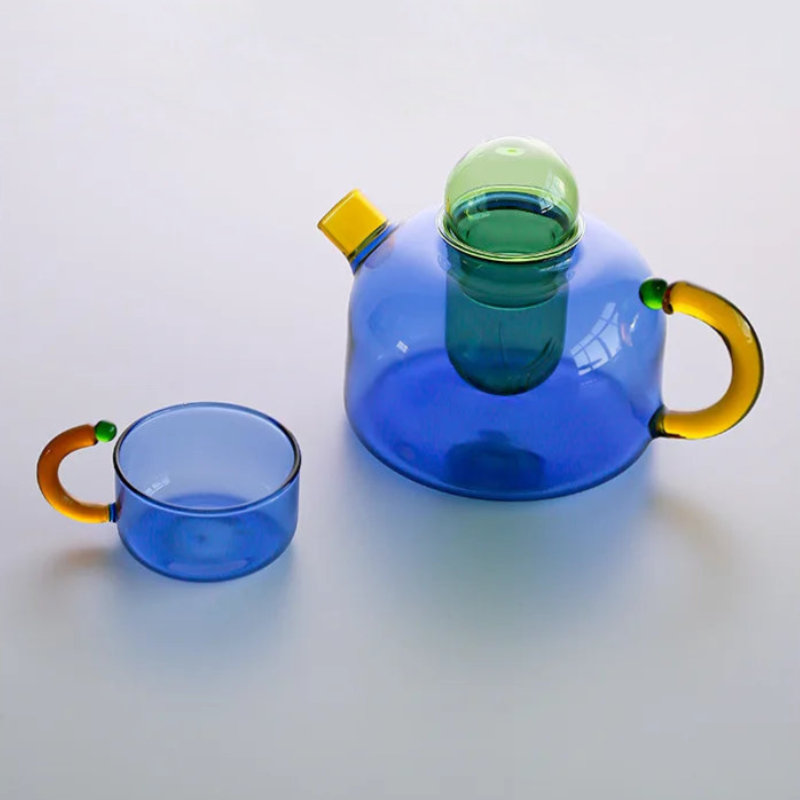 Artisan Glass Teapot Set 4