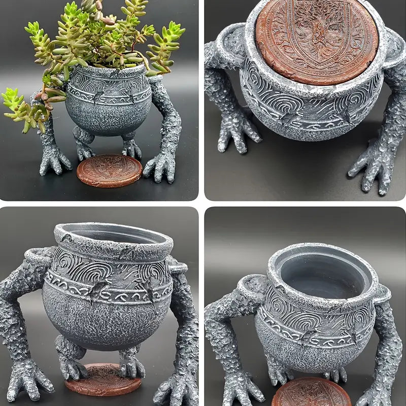 Artisan Resin Flower Pot 1
