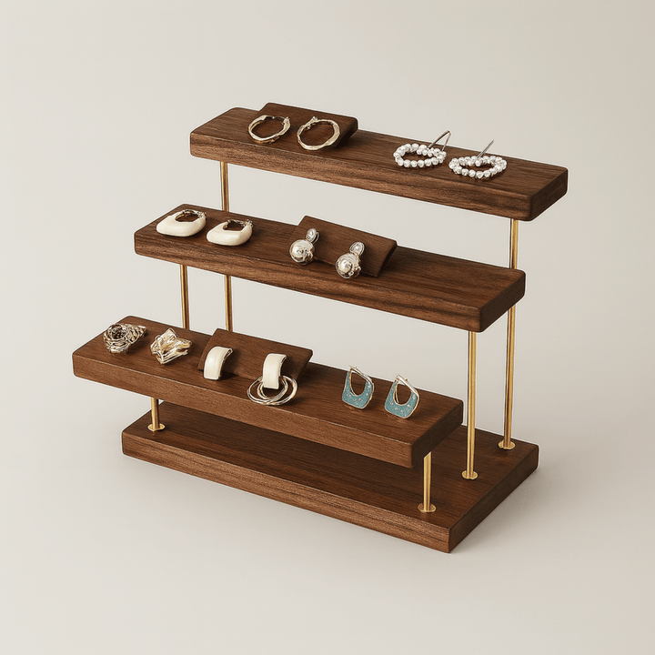 Artisan Walnut Jewelry Stand 0