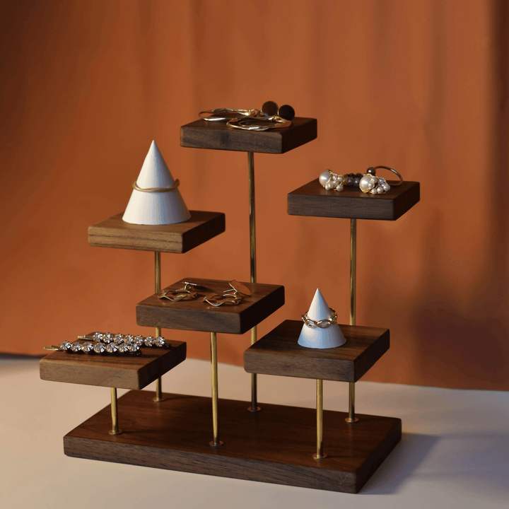 Artisan Walnut Jewelry Stand 1