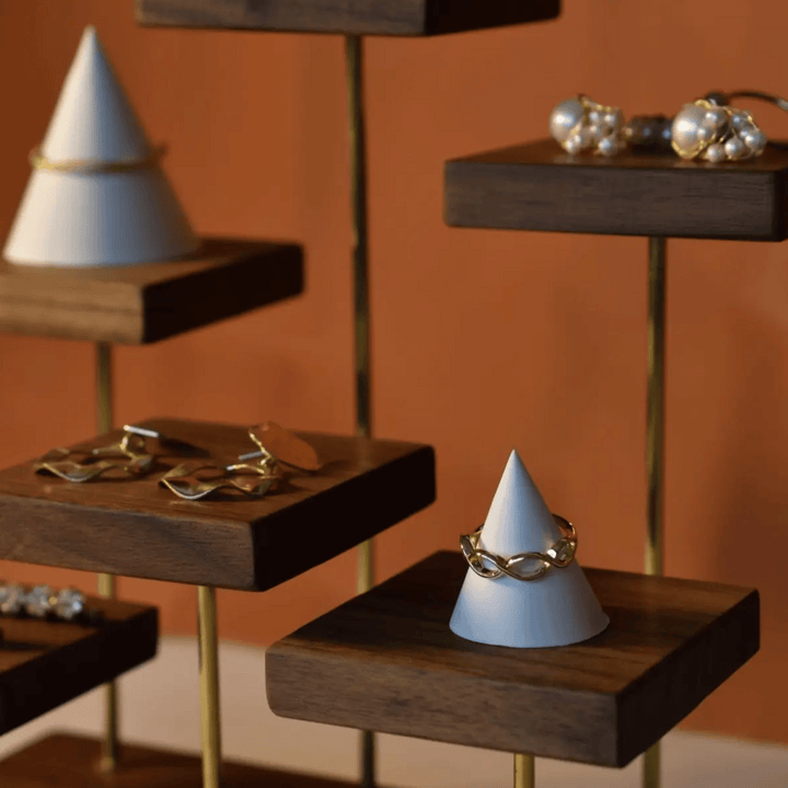 Artisan Walnut Jewelry Stand 2