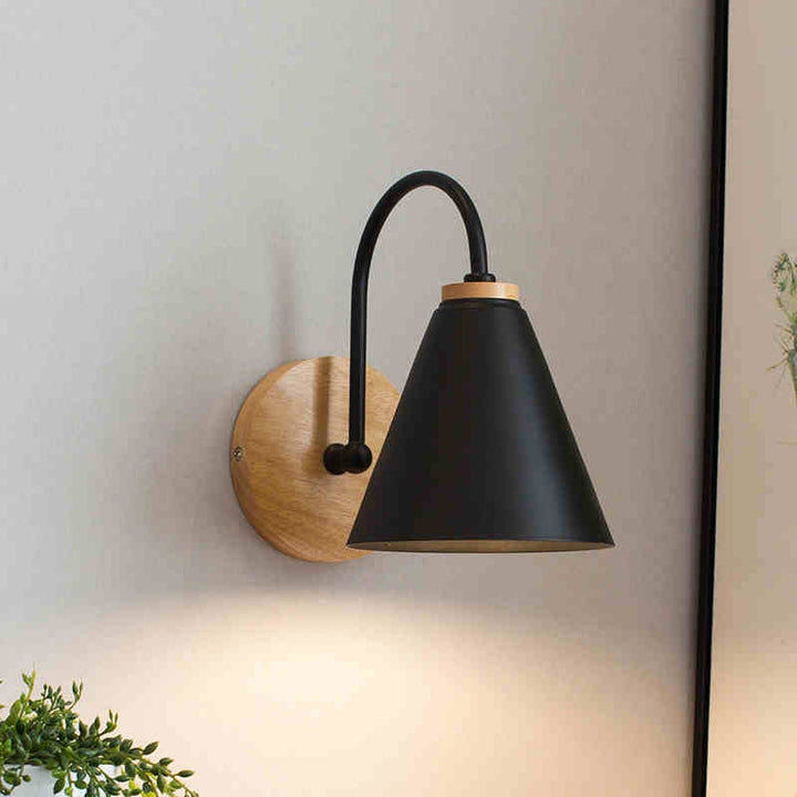 Artisan Wood and Metal Wall Sconce 0