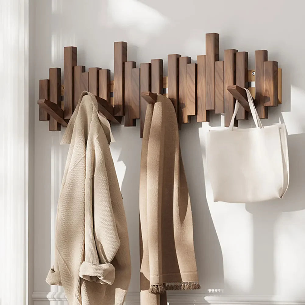 Artisan Wooden Coat Rack Wall 1