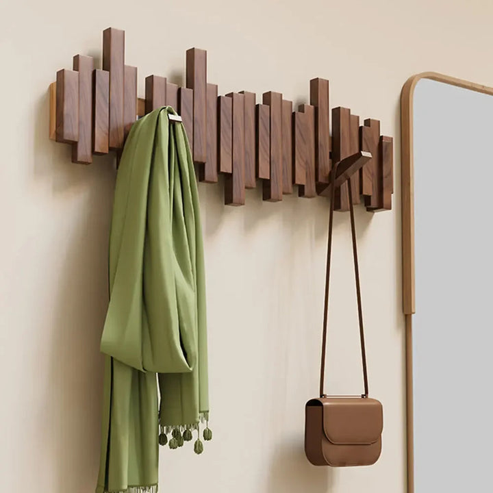 Artisan Wooden Coat Rack Wall 3