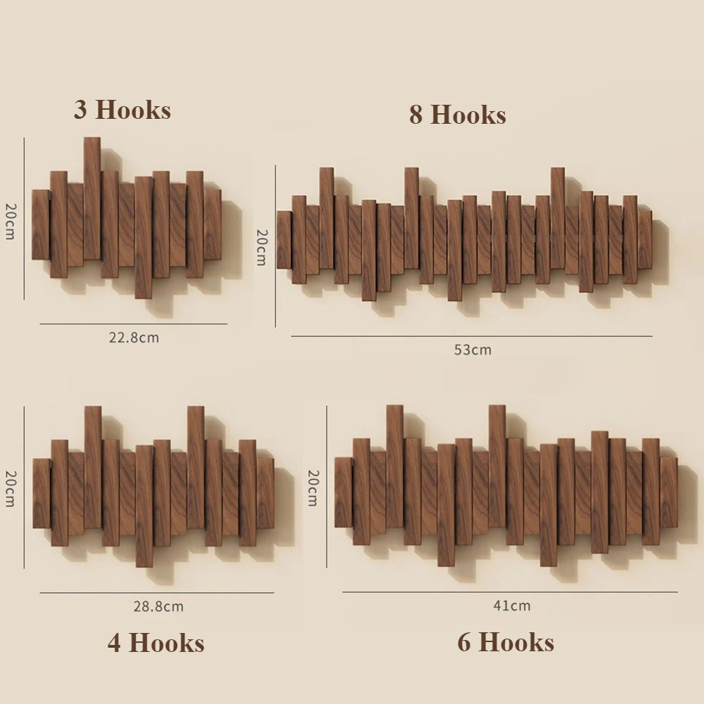 Artisan Wooden Coat Rack Wall 5