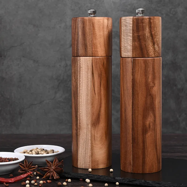 Artisan Wooden Salt And Pepper Grinders 1
