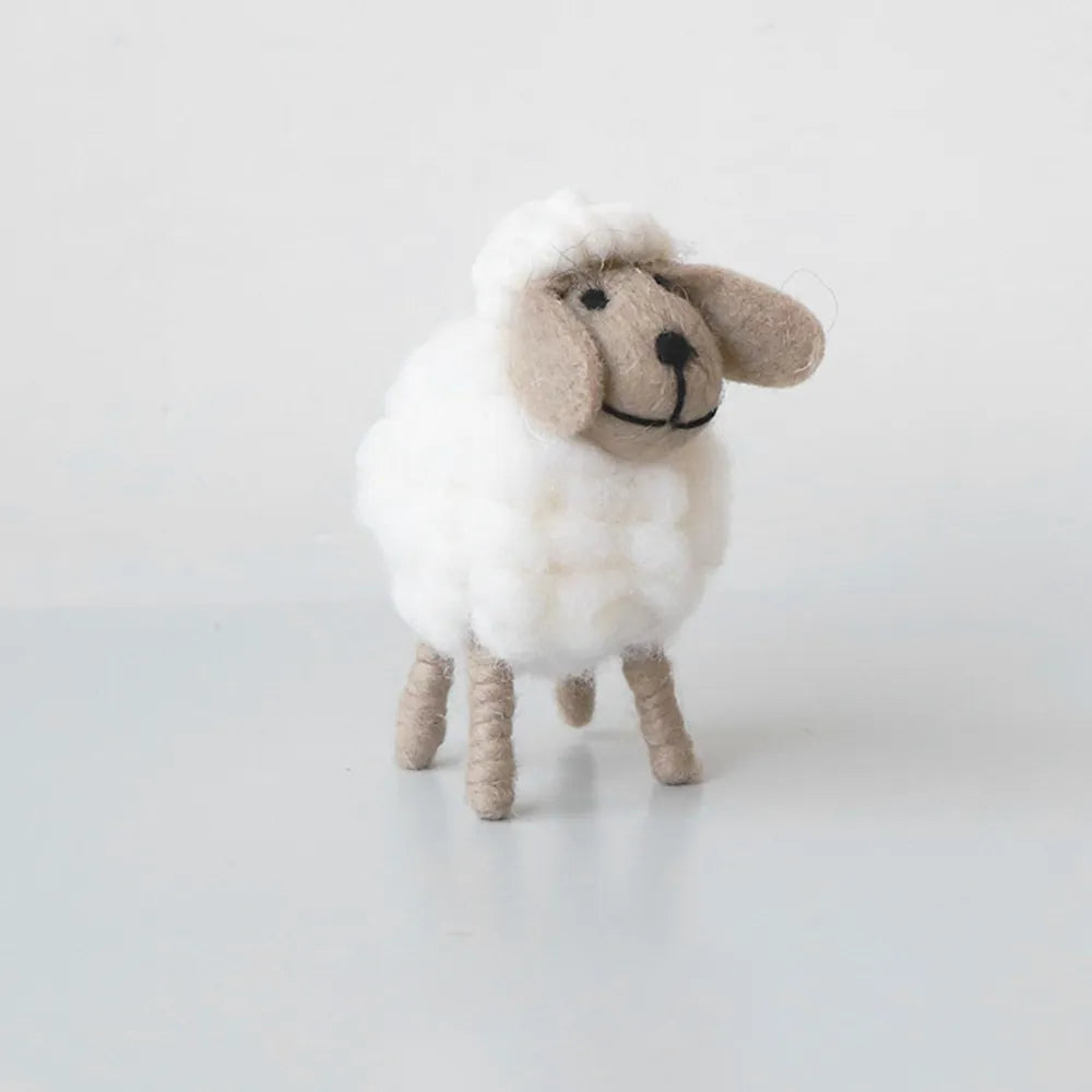 Charming Fluffy Sheep Figurine 0