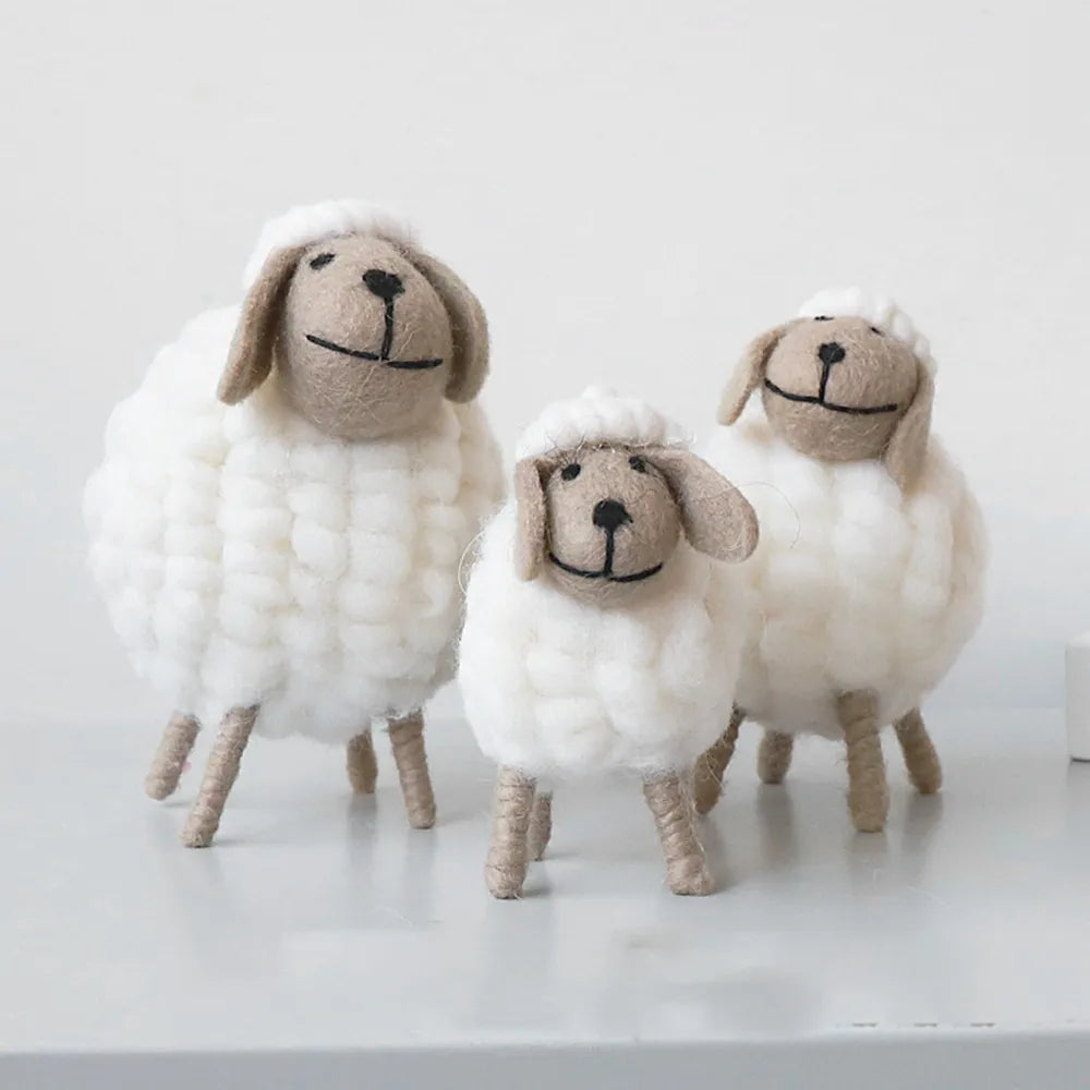 Charming Fluffy Sheep Figurine 1