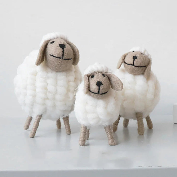 Charming Fluffy Sheep Figurine 1