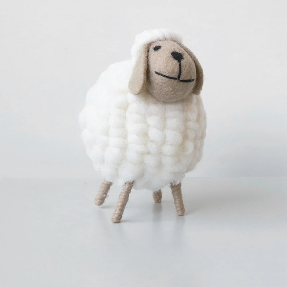 Charming Fluffy Sheep Figurine 3