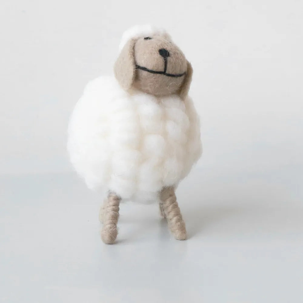 Charming Fluffy Sheep Figurine 4