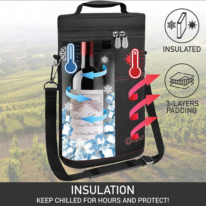 Chic Insulated Wine Tote 3
