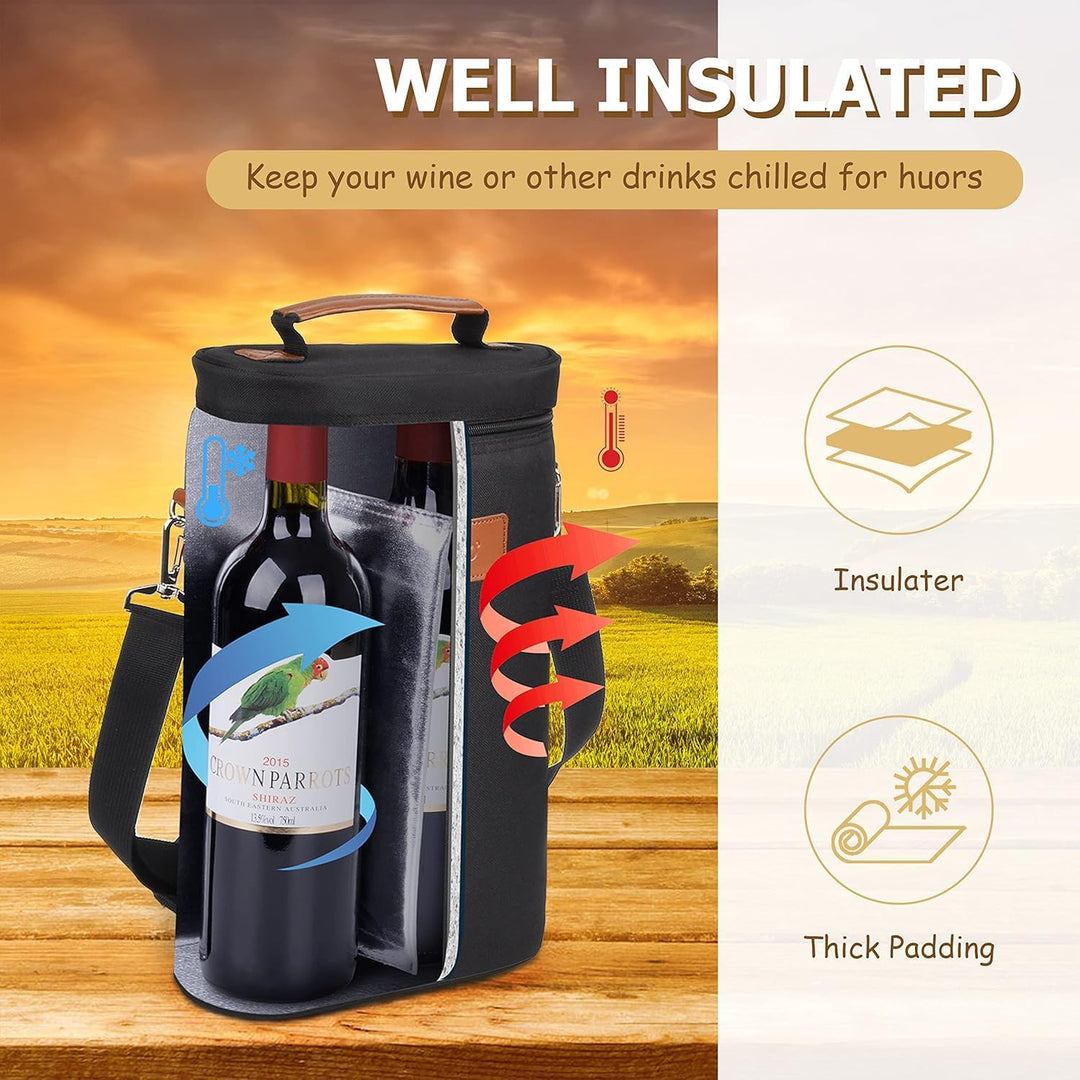 Chic Insulated Wine Tote Bag 5