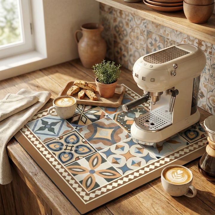 Chic Retro Tile Kitchen Mat 0