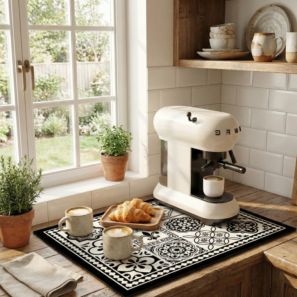 Chic Retro Tile Kitchen Mat 1