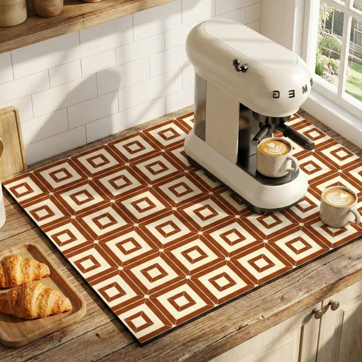 Chic Retro Tile Kitchen Mat 2