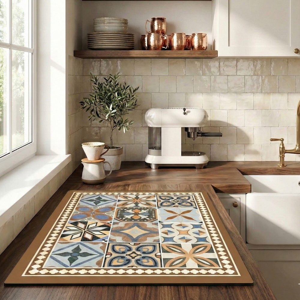 Chic Retro Tile Kitchen Mat 3