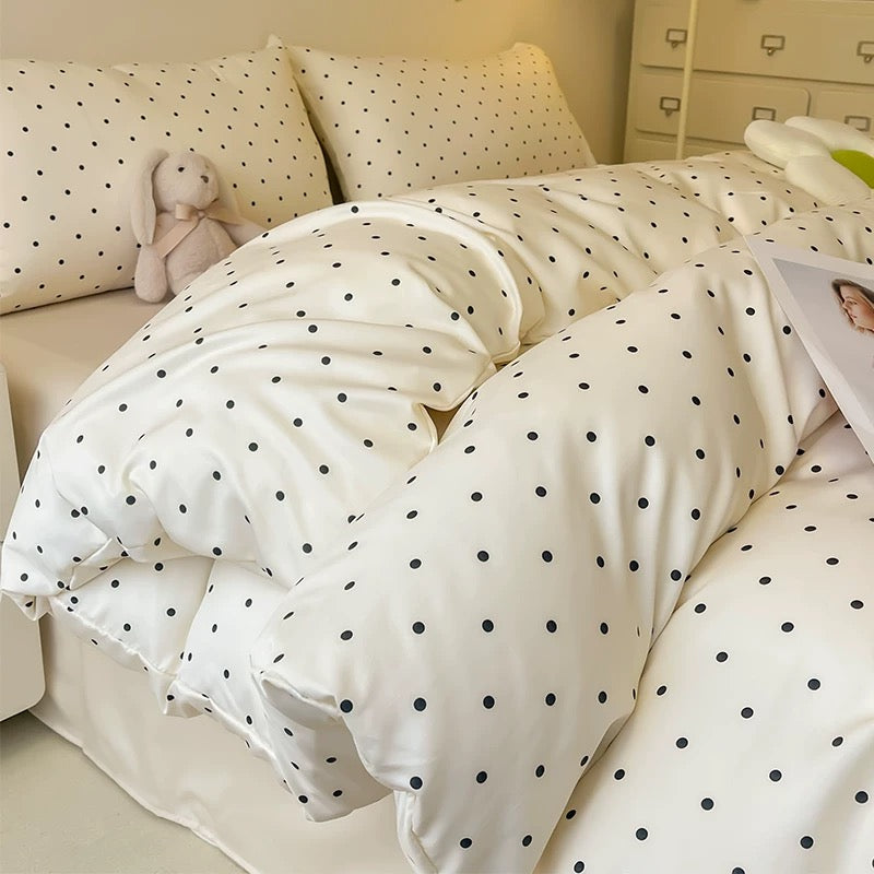 Chic Satin Polka Dot Duvet Cover 4