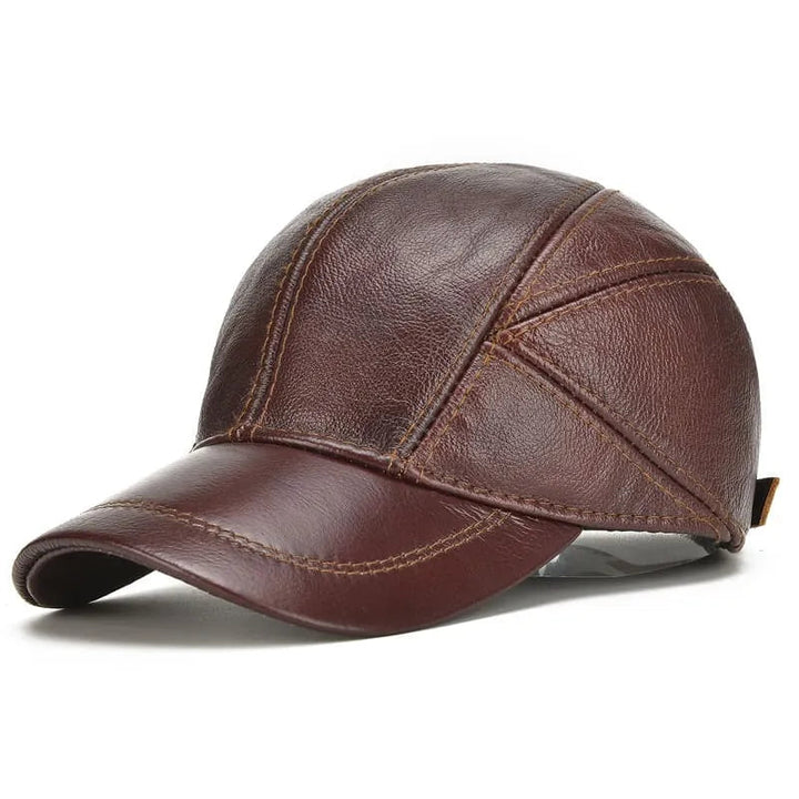Classic Leather Baseball Cap 1