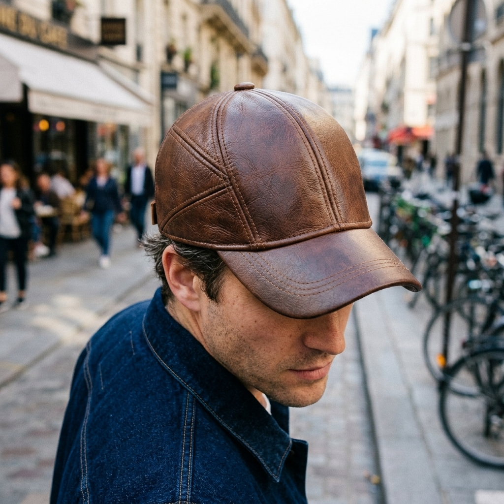 Classic Leather Baseball Cap 6