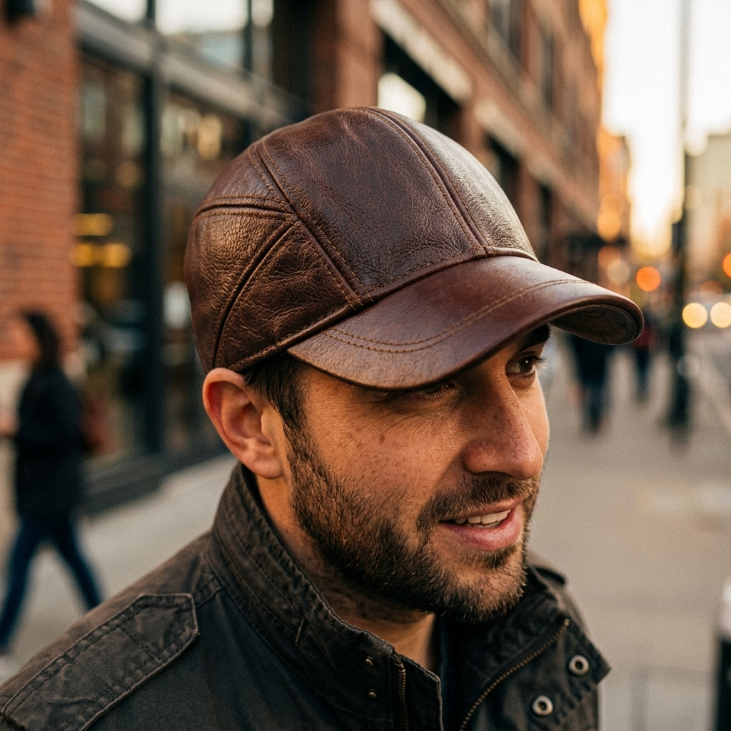 Classic Leather Baseball Cap 7