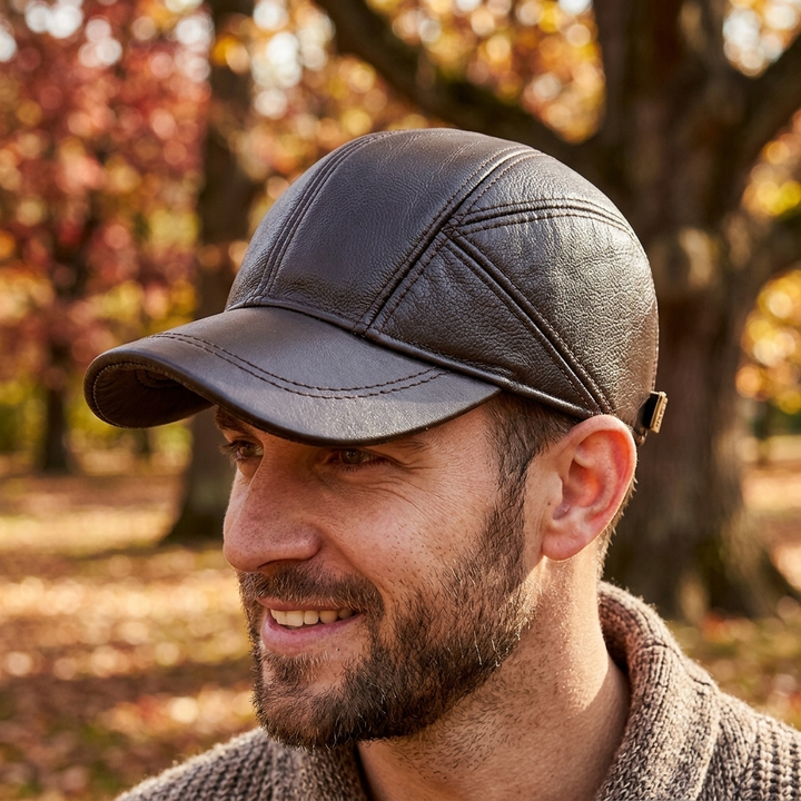 Classic Leather Baseball Cap 8