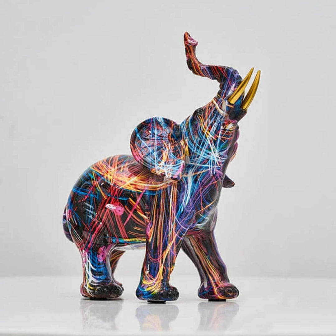 Colorful Resin Elephant Statue 0