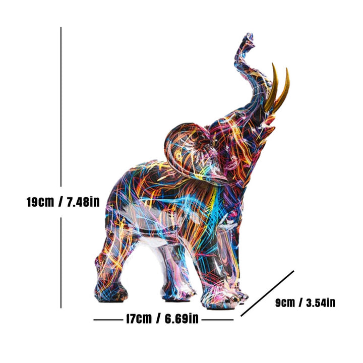 Colorful Resin Elephant Statue 1