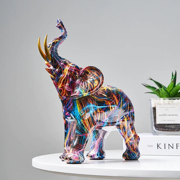 Colorful Resin Elephant Statue 3