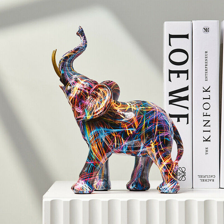 Colorful Resin Elephant Statue 4