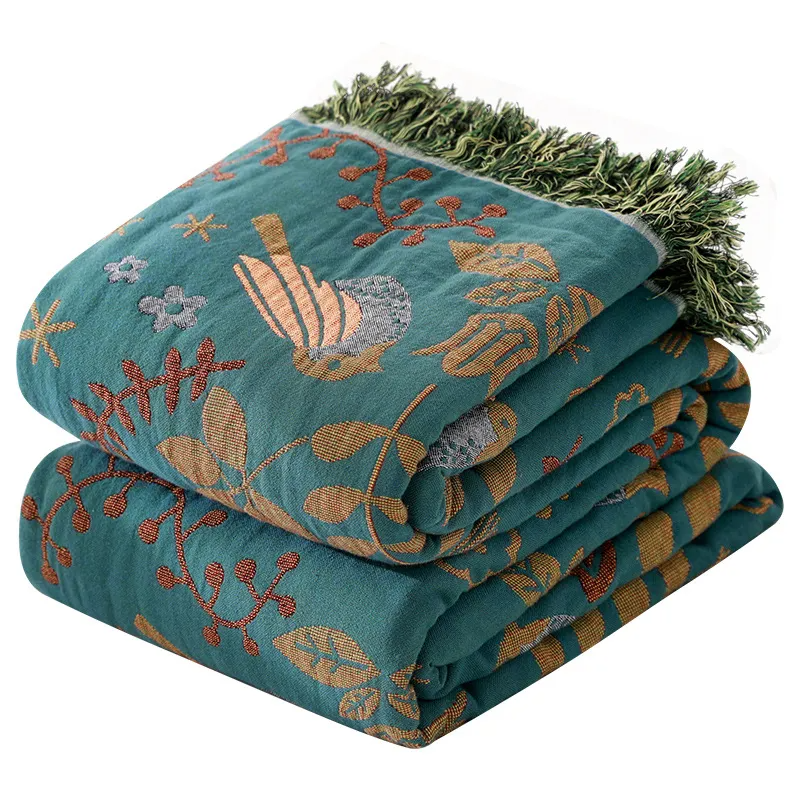 Cozy Reversible Cotton Throw Blanket 4
