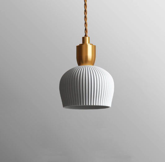 Elegant Ceramic Brass Pendant 0