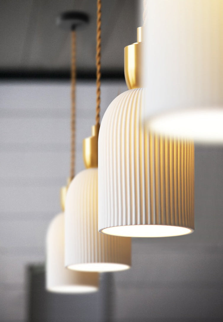 Elegant Ceramic Brass Pendant 4