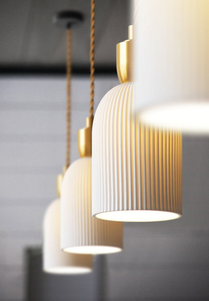 Elegant Ceramic Brass Pendant 4