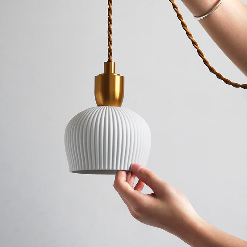 Elegant Ceramic Brass Pendant 5